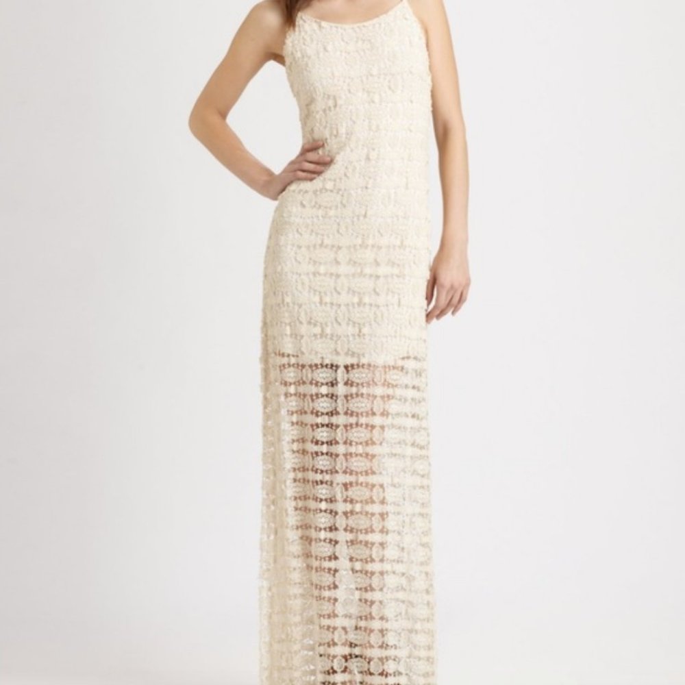 Alice + Olivia Anora Crochet Maxi Dress worn once